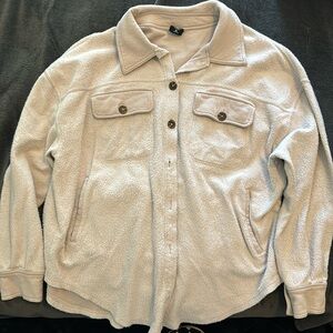 PacSun jacket that looks like free people ruby shacket in cream color size M/L